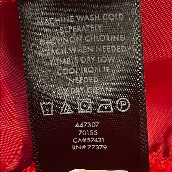 Ann Taylor Vibrant Red Jubilee Straight Leg Ruffle Hem Pants - Picture 5 of 5